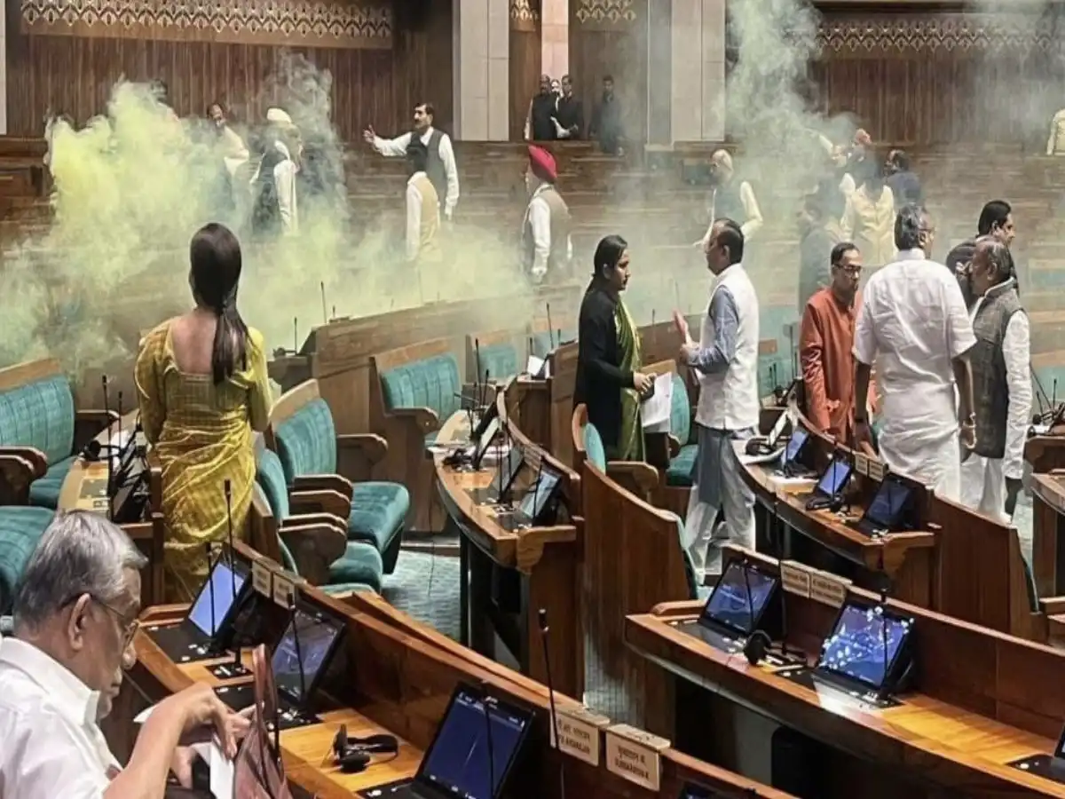 Disruption in Parliament: Chaos Unfolds as Intruders Cause Uproar