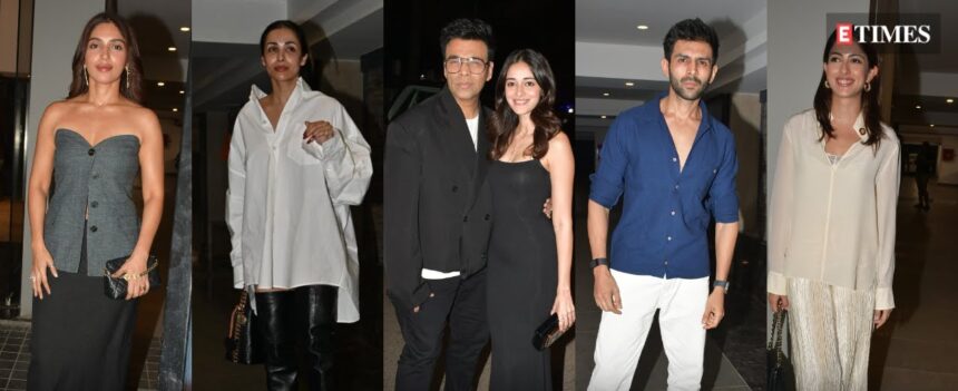 "Glam Gathering: Ananya Panday Lights Up Neha Dhupia's House Party Extravaganza"