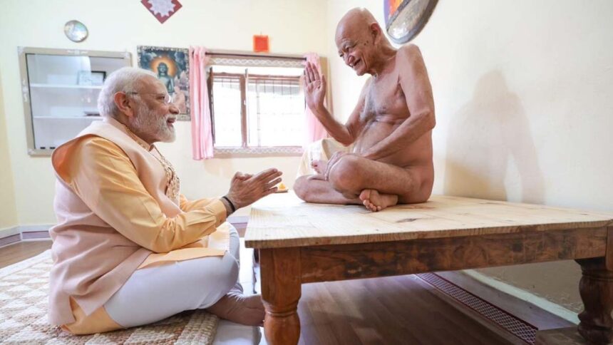 Modi Mourns: Jain Leader Vidhyasagar Maharaj's Passing Sparks Grief