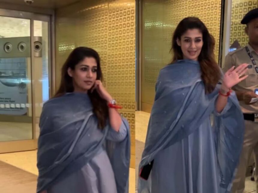 Mumbai Moments: Nayanthara's Stylish Airport Arrival