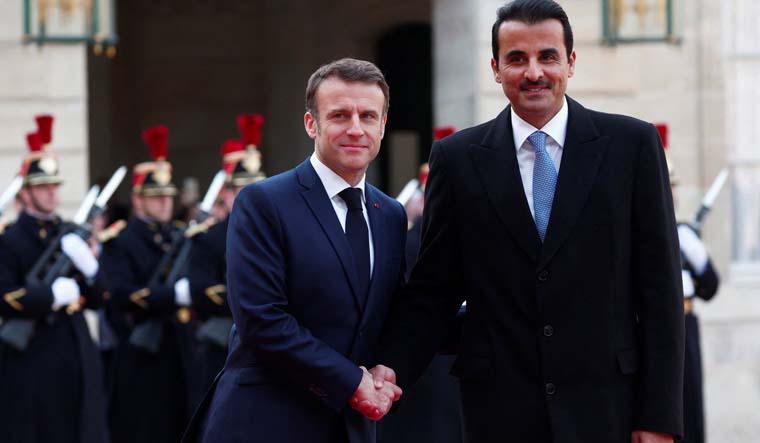 Qatar's Emir Meets Macron: Unraveling Gaza Situation and Hostage Dynamics