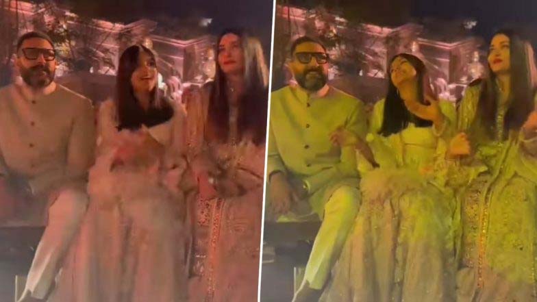 Amitabh Bachchan, Aishwarya Rai with Abhishek, Anant Radhika pre wedding