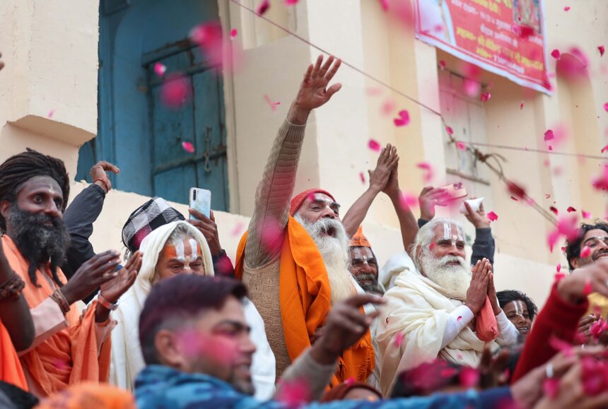 Iqbal Ansari Joins Ayodhya Saints for Holi