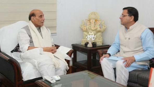 CM Dhami met the Defense Minister, many issues were discussed