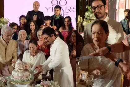 Aamir khan celebrate mother zeenat hussain 90 birthday with family and friends