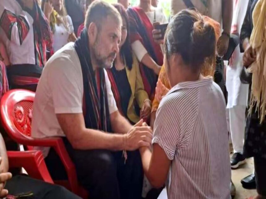 Rahul Gandhi reached Manipur... met the violence victims living in relief camps in Churachandpur