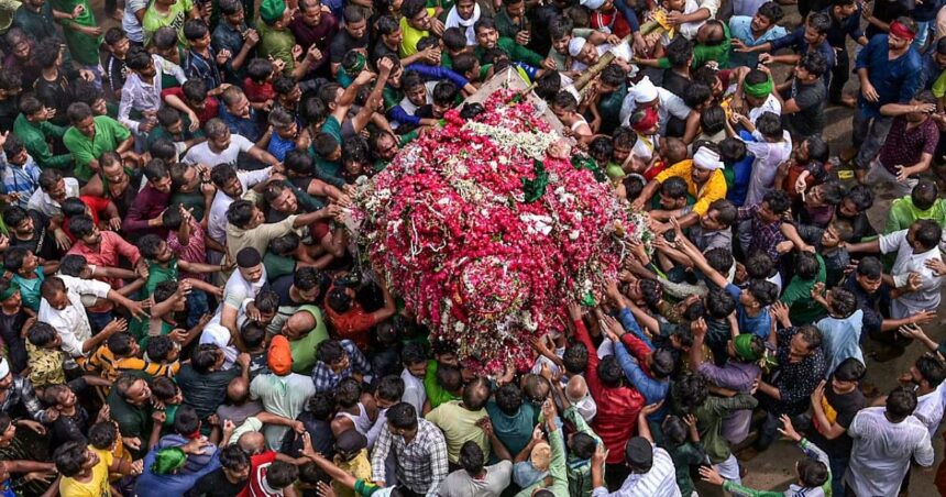 The first Moharram procession was taken out with great pomp and glory