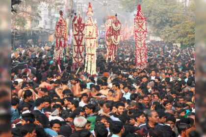 Moharram: The eyes of the mourners became moist after seeing the procession of the caravan of Hussaini