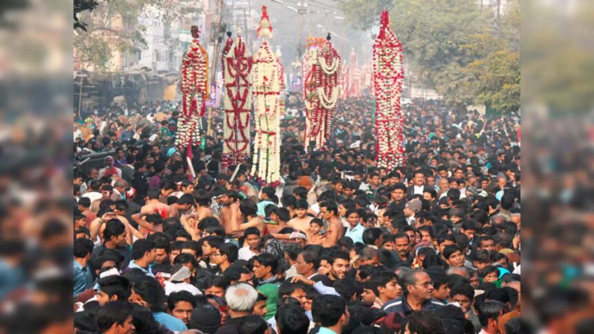 Moharram: The eyes of the mourners became moist after seeing the procession of the caravan of Hussaini