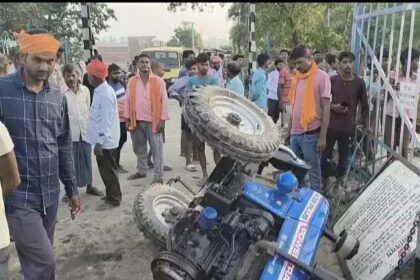 Tractor and express train collide badly, tractor driver dies