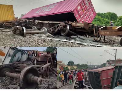 UP Amroha Rail Accident averted several coaches of goods train derailed