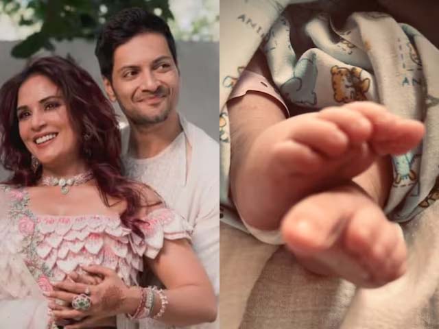 Ali Fazal and Richa Chadha release first photo of their newborn daughter's tiny feet