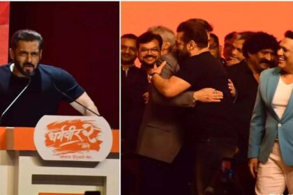 Salman Khan hugged Jeetendra at the trailer launch event of 'Dharamveer 2', Govinda kept smiling