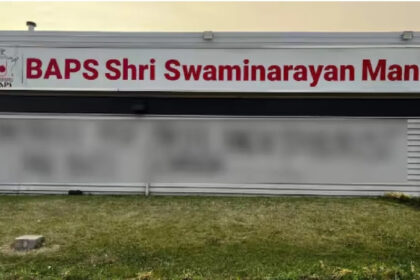 Anti-India and anti-PM Modi slogans again written on a Hindu temple in Canada