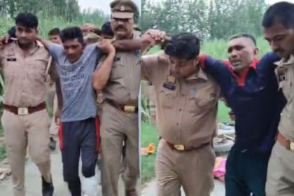 Police caught three cow smugglers in an encounter