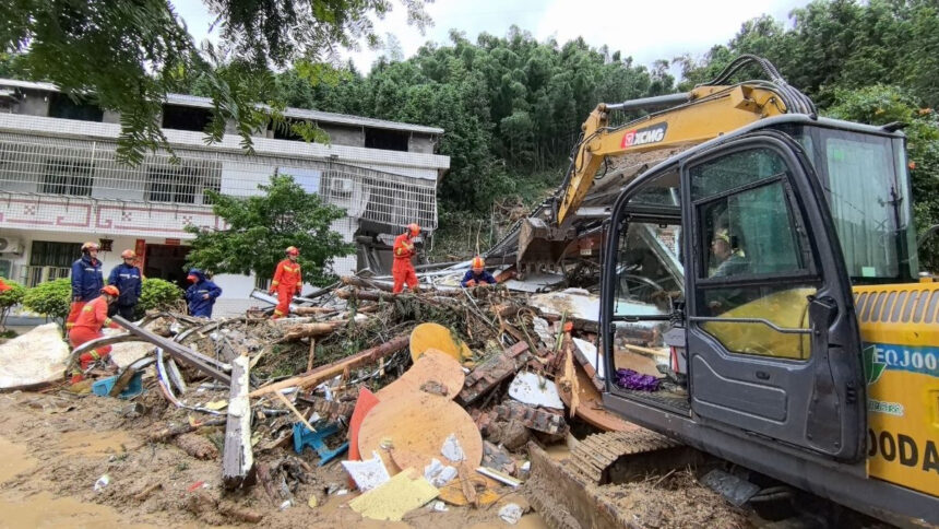 11 people died in a landslide caused by heavy rains in China, storm also caused havoc in Shanghai