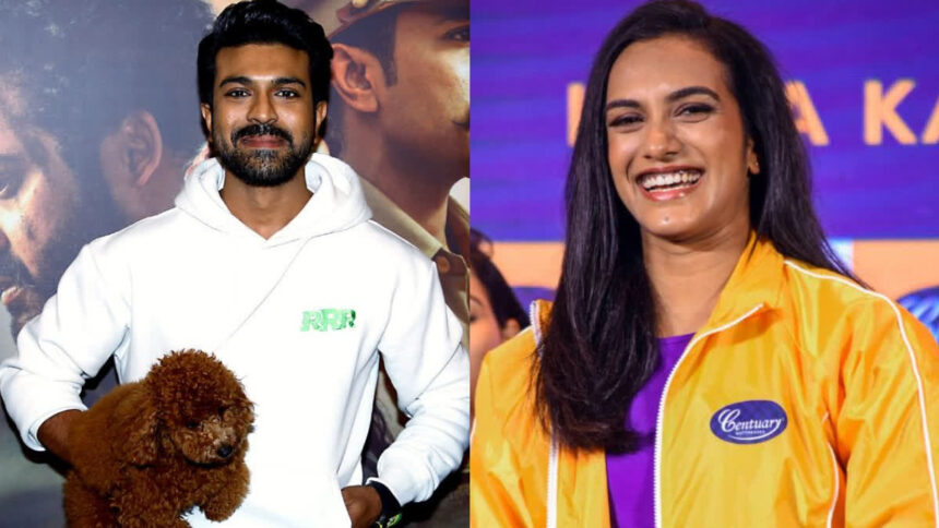 PV Sindhu met Ram Charan after winning the first match in Olympics 2024, beautiful moment with cute doggie goes viral