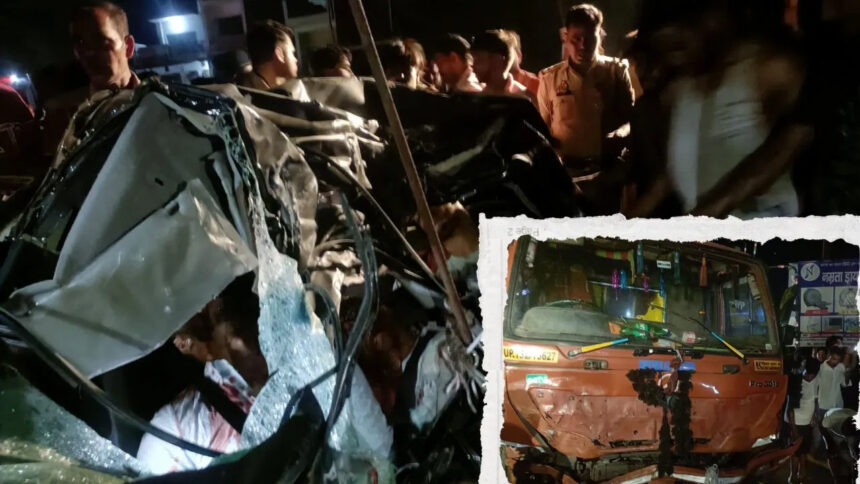 Bareilly: 4 friends were returning in a car after celebrating a birthday party, collided with a DCM vehicle; 3 died a painful death