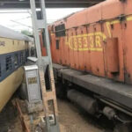 In Saharanpur, a MEMU train derailed and collided with an engine standing on the other line