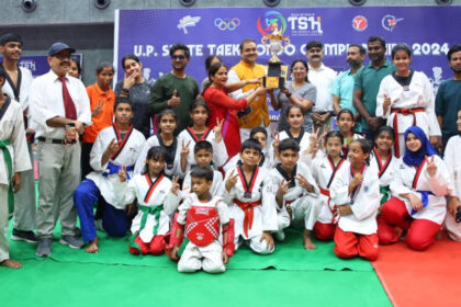 Agra team became winner in state level Taekwondo competition