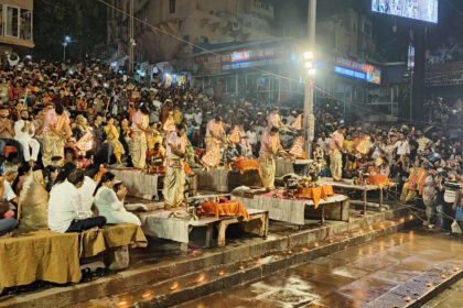 Ganga water level increased third time Maa Ganga aarti place changed ann