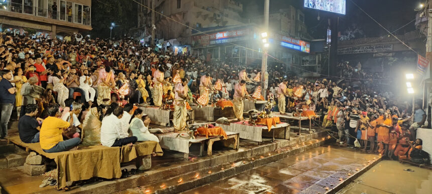 Ganga water level increased third time Maa Ganga aarti place changed ann