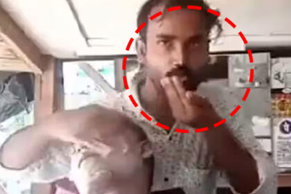 Face massage with spit, big action on disgusting act of salon owner