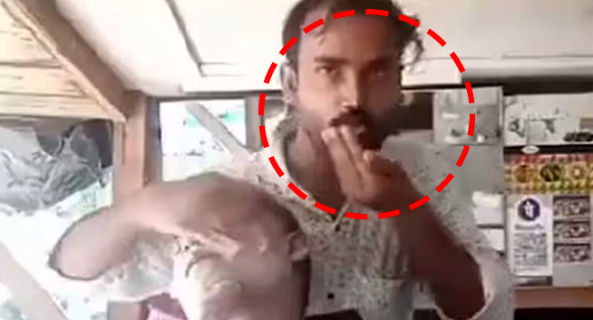 Face massage with spit, big action on disgusting act of salon owner