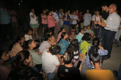 Short circuit in BHU's International Hostel: Students protest outside VC residence, say- security guarantee is required