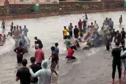 Chaos in the capital; a girl was molested on the road amidst rain