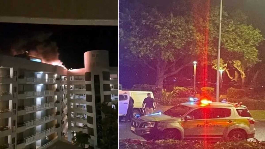 Helicopter crashes after hitting hotel roof in Australia, pilot killed