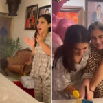 Sara Ali Khan gets scared of her cake as she celebrates birthday with family