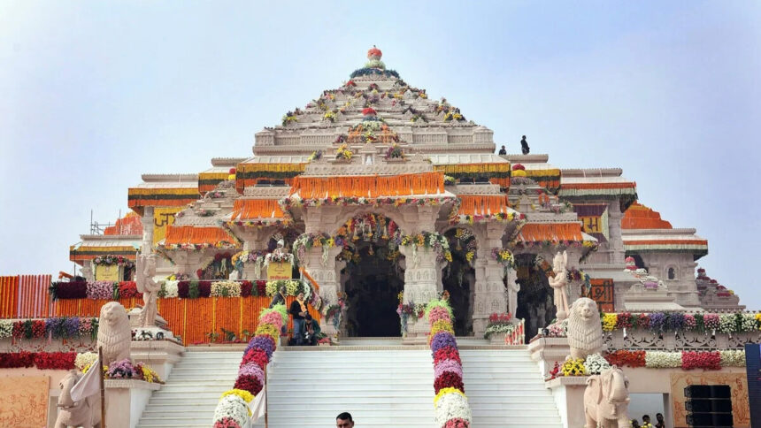 Protest against Ram Mandir tableau in New York