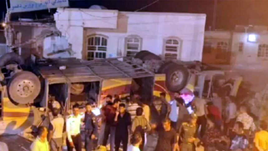 A bus carrying Shia pilgrims from Pakistan to Karbala overturned in Iran, 28 killed in a tragic death