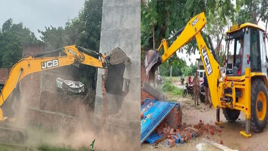 Bulldozer action in Uttar Pradesh: Illegal constructions of SP leaders accused of rape demolished in Ayodhya and Kannauj