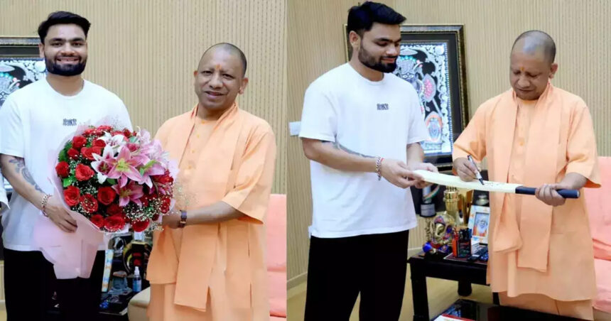 Indian cricketer Rinku Singh met CM Yogi Adityanath, said- I am feeling very proud