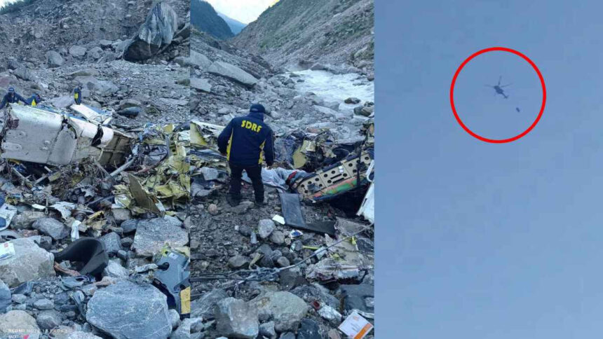 Major accident in Kedarnath: Crystal helicopter fell into Mandakini river, it was being carried by Air Force's MI-17