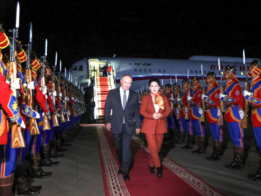 Mongolia Gives Putin a Grand Welcome Amid Arrest Worries